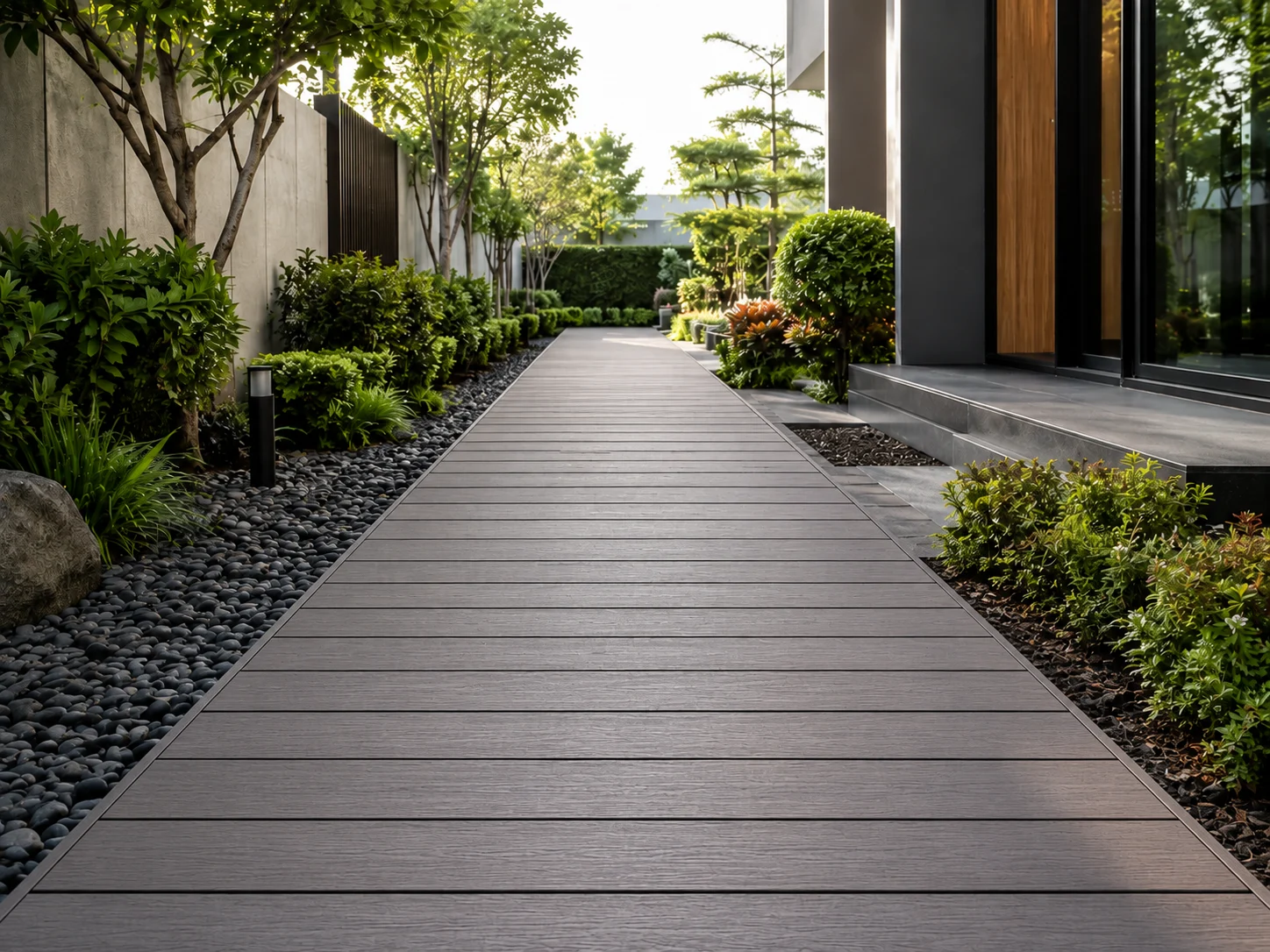 WPC walkway in a public outdoor space